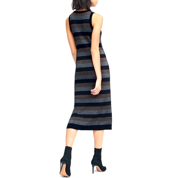 Athleta Dress Metallic Stripe Sweater Dress - Picture 2 of 5